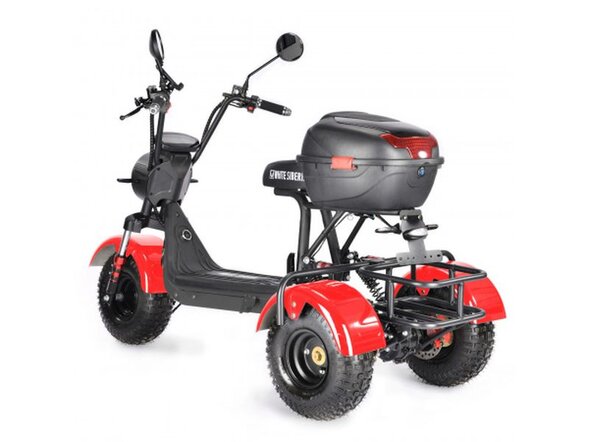Электротрицикл WHITE SIBERIA TRIKE MINI RED 1500W
